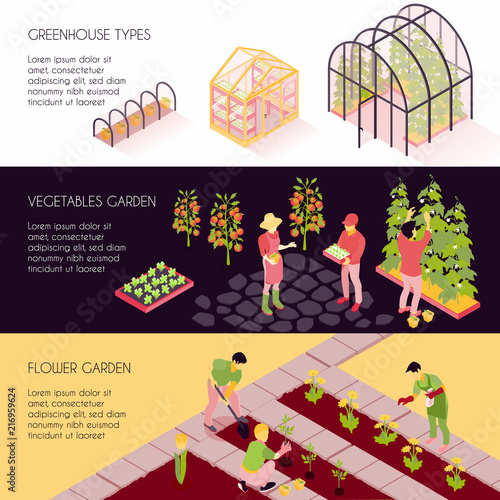Greenhouse Isometric Banners 
