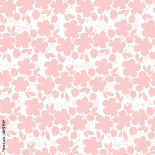 Wallpaper Mural Tender pastel rosy sakura flowers seamless pattern. Torontodigital.ca