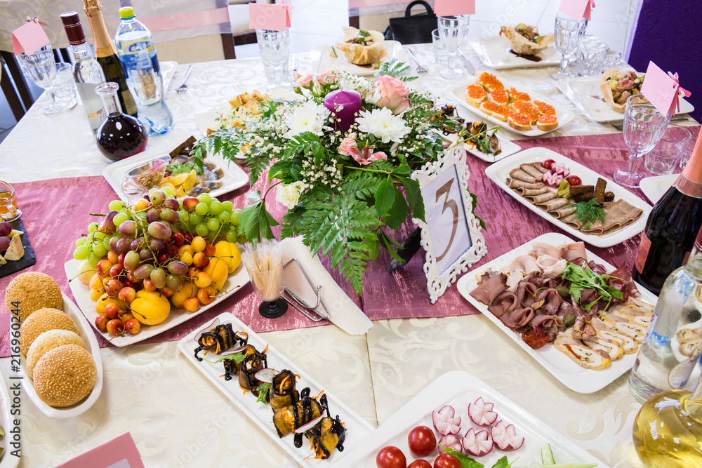 Фотография Served table at the Banquet