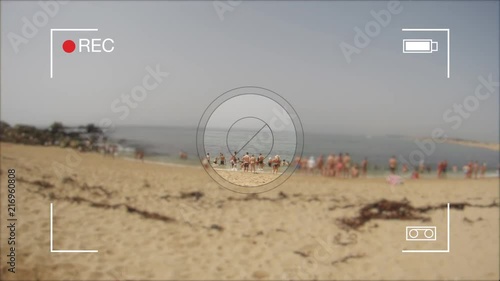 Beach of Portugal the effect of an old camera