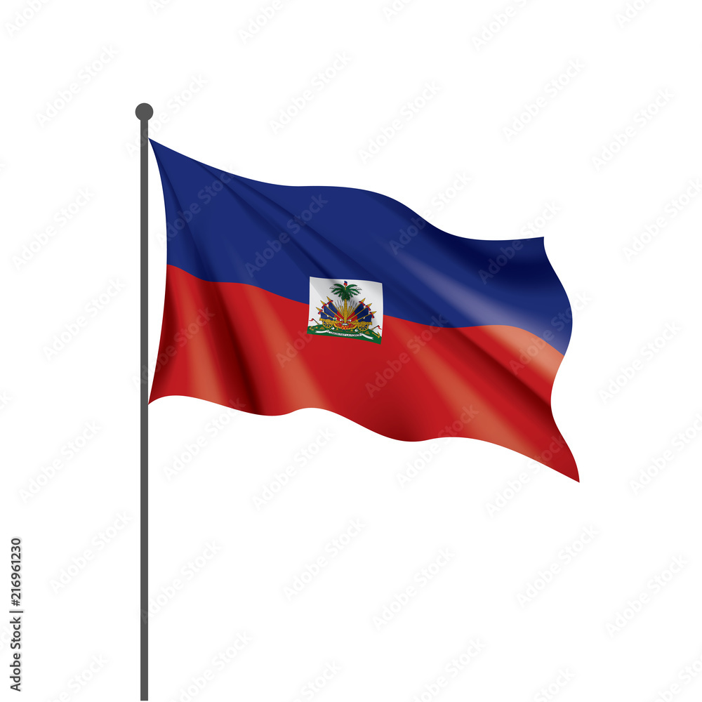 Haiti flag, vector illustration on a white background Haiti flag, vector illustration on a white background
