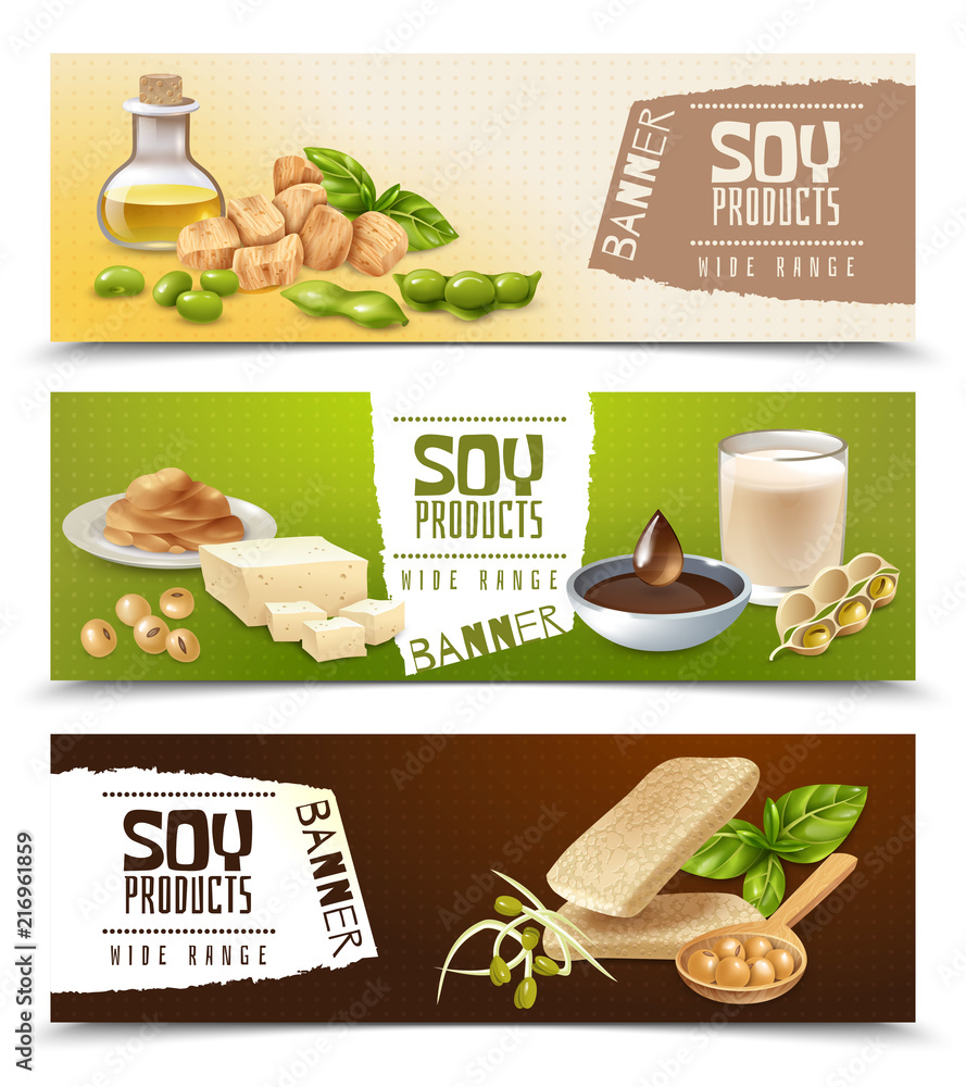 Soy Products Horizontal Banners