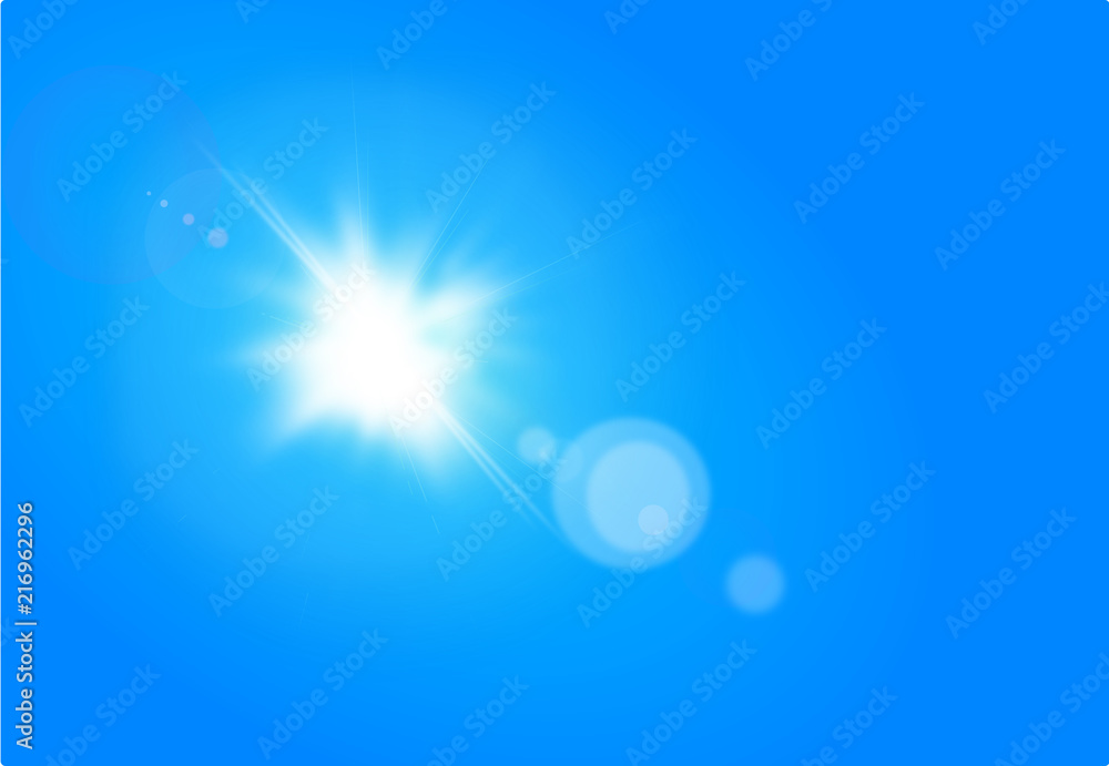Sunny sky - Background with Lens Flare Sunny sky - Background with Lens Flare