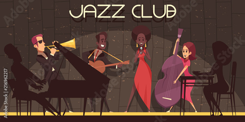 Jazz Club Background Composition