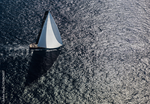 Photography French Riviera - St Tropez - superyacht triangle shadow aerial view