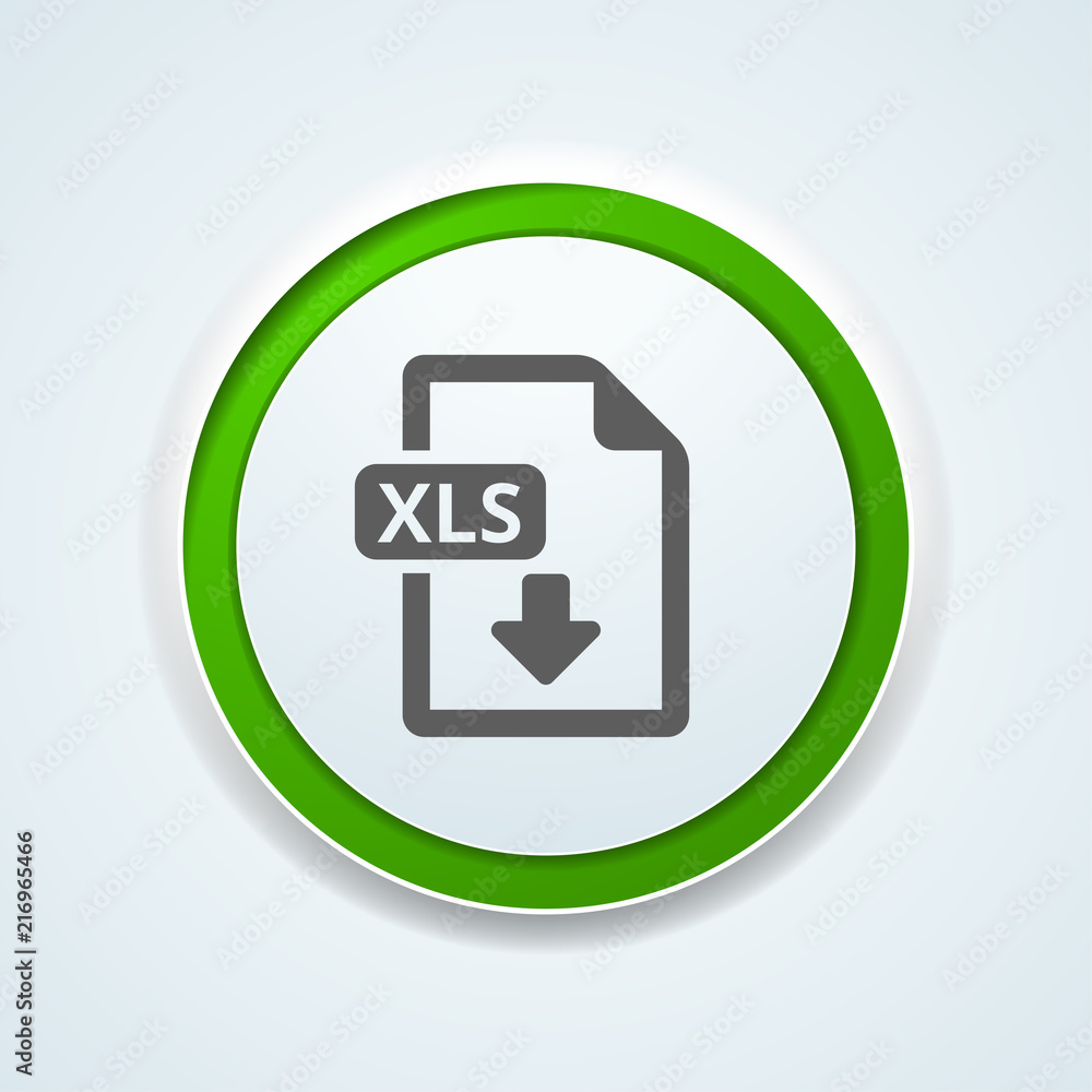 XLS file download button illustration XLS file download button illustration