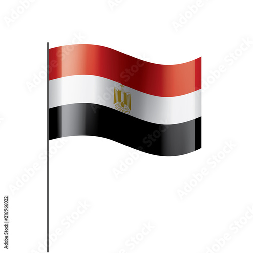 Egypt flag, vector illustration on a white background Free Download Egypt flag, vector illustration on a white background - GFXLoad