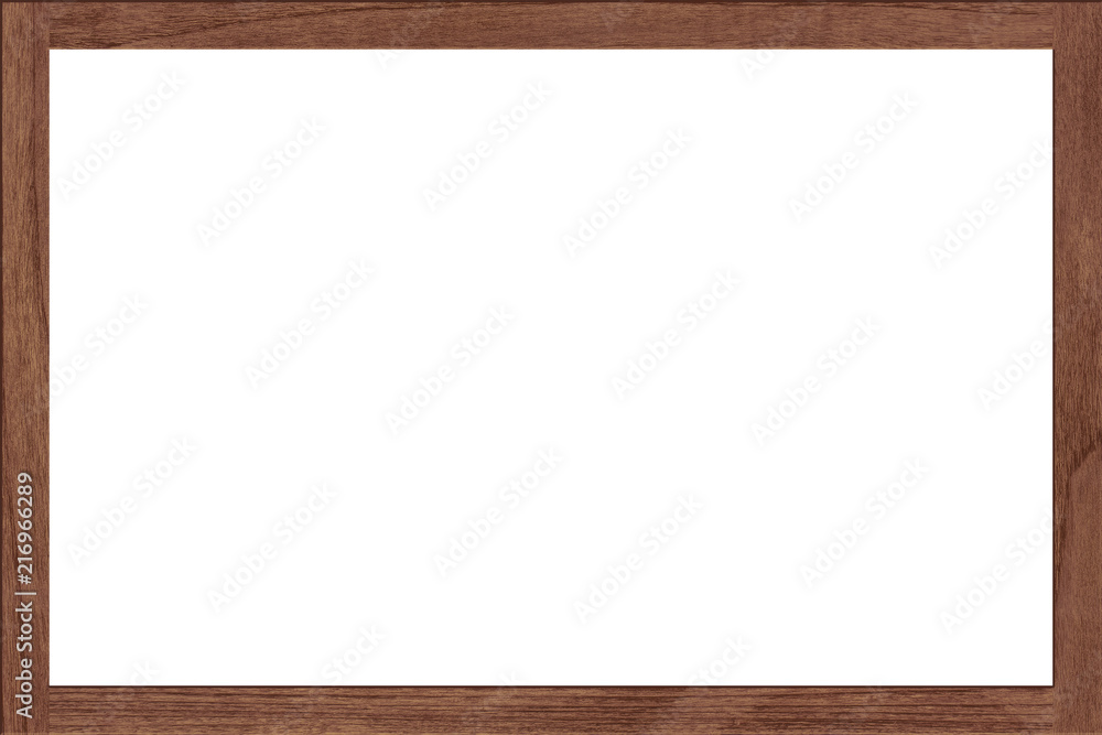 Wooden blank photo frame with empty space