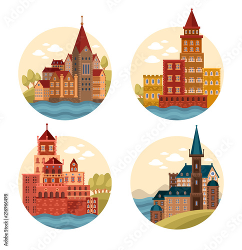 Medieval castles and cathedrals, church