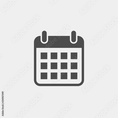 Calendar flat vector icon photo