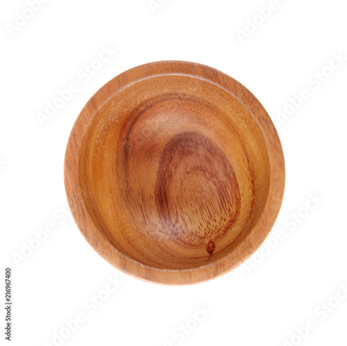 wooden cup isolated on white background