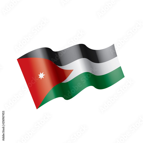 Free Download Jordan flag, vector illustration on a white background - GFXLoad