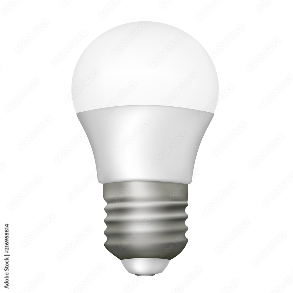 Vector LED lamp isolated on white background. Vector LED lamp isolated on white background.