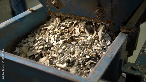 Processing of plastic. Factory of plastic windows.