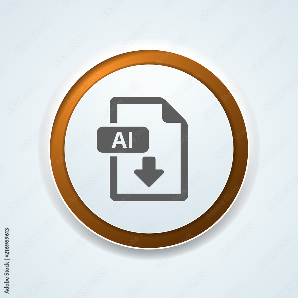 AI file download button illustration AI file download button illustration