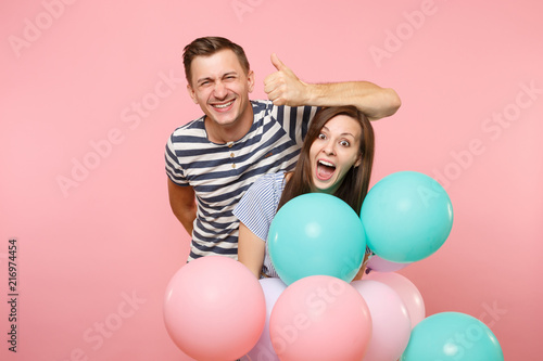 Fotografija Portrait of young fun crazy mad couple in love