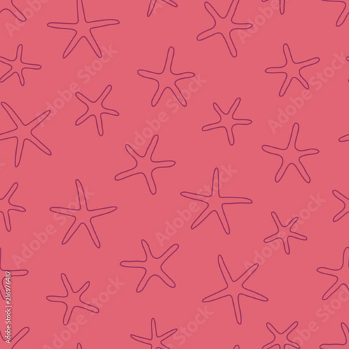 seamless pattern with starfishes