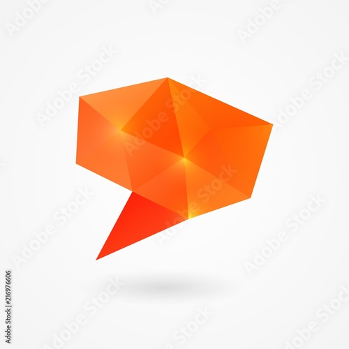 Polygonal speech bubble