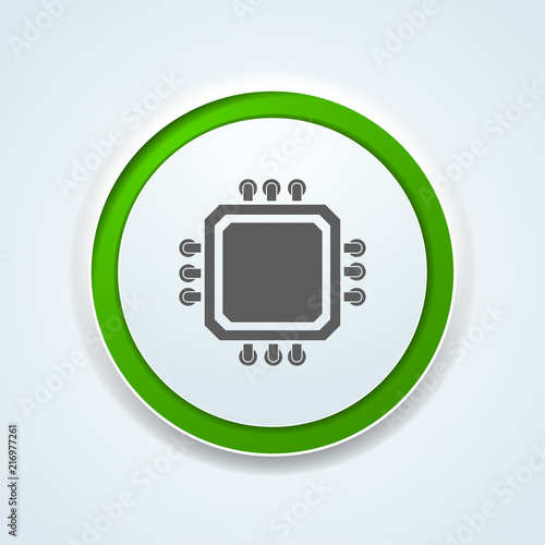 CPU Button sign illustration