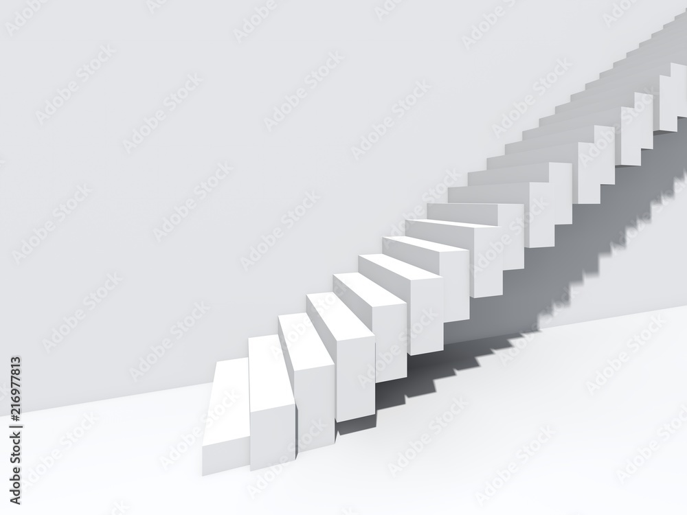 Conceptual stair on wall background building or architecture as metaphor to business success, growth, progress or achievement. 3D illustration of creative steps riseing up to the top as vision design Conceptual stair on wall background building or architecture as metaphor to business success, growth, progress or achievement. 3D illustration of creative steps riseing up to the top as vision design