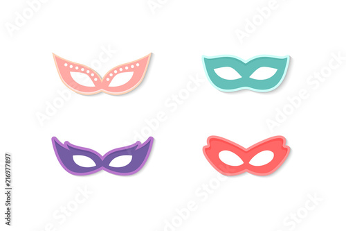 carnival masks vector icon. flat vector illustration isolate on a white background