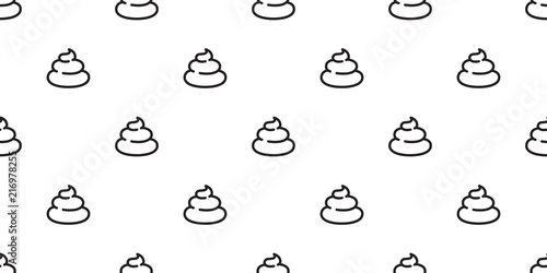 Poo Seamless pattern vector Cartoon isolated doodle illustration wallpaper tile background