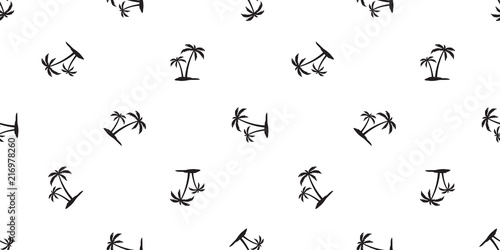 palm tree seamless pattern coconut tree vector island tile background repeat wallpaper scarf isolated illustration