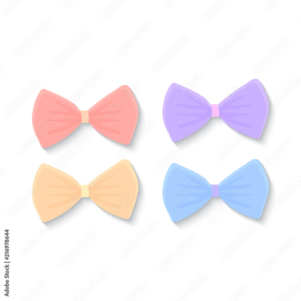 Vector set of bow ties. vector icon Vector set of bow ties. vector icon