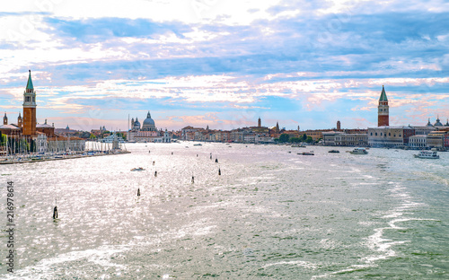 Venice, the architectures on the canals banks
