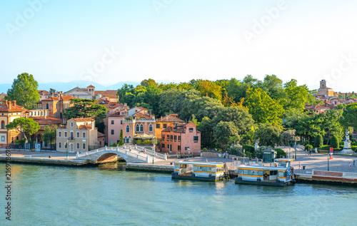 Venice, the architectures on the canals banks