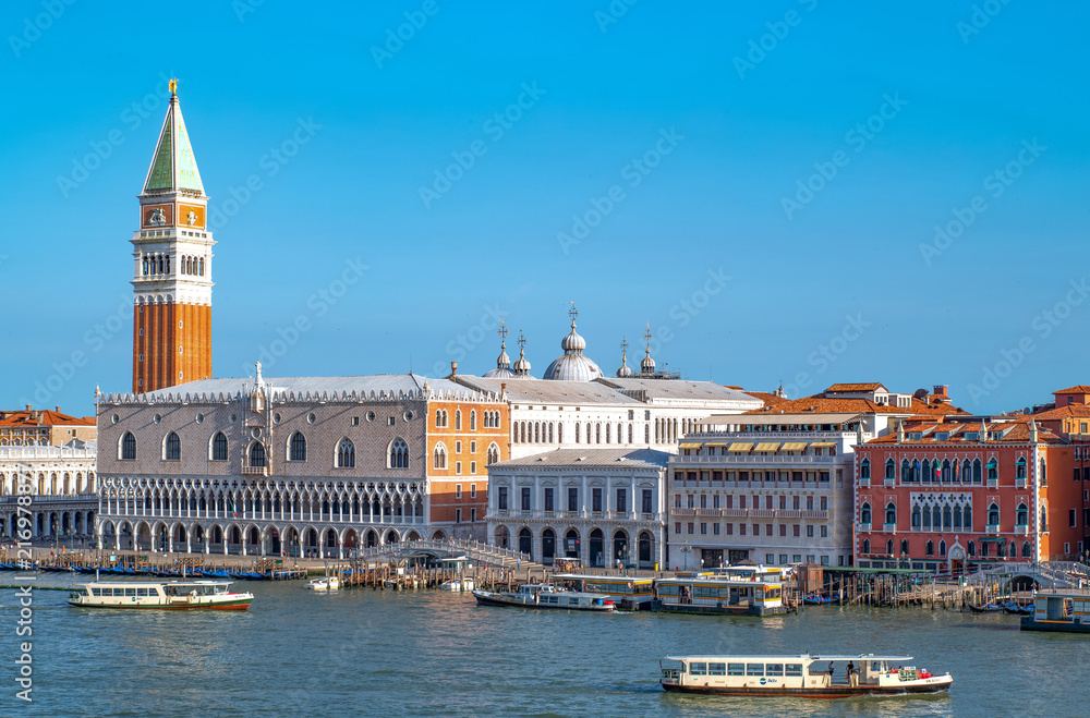 Venice, the architectures on the canals banks