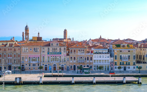 Venice, the architectures on the canals banks