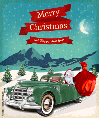 Christmas greeting vintage card