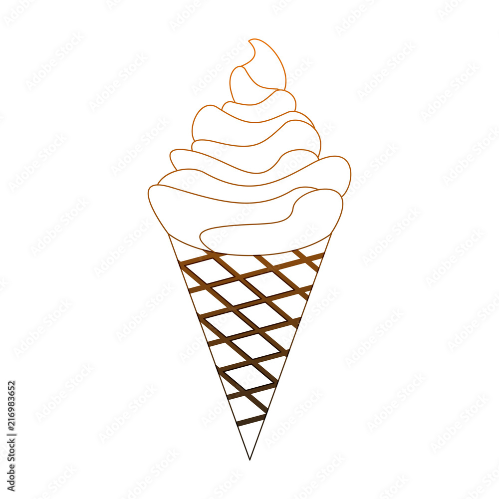 Delicious ice cream cone vector illustration graphic design Delicious ice cream cone vector illustration graphic design