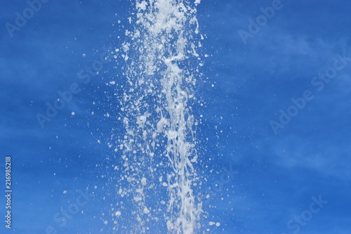 spouting water fall from a fountain