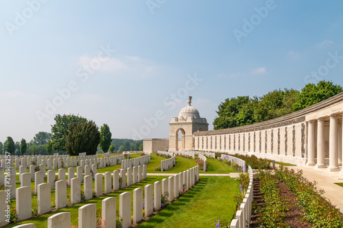 Tyne cot military cemetery in flanders fields photo