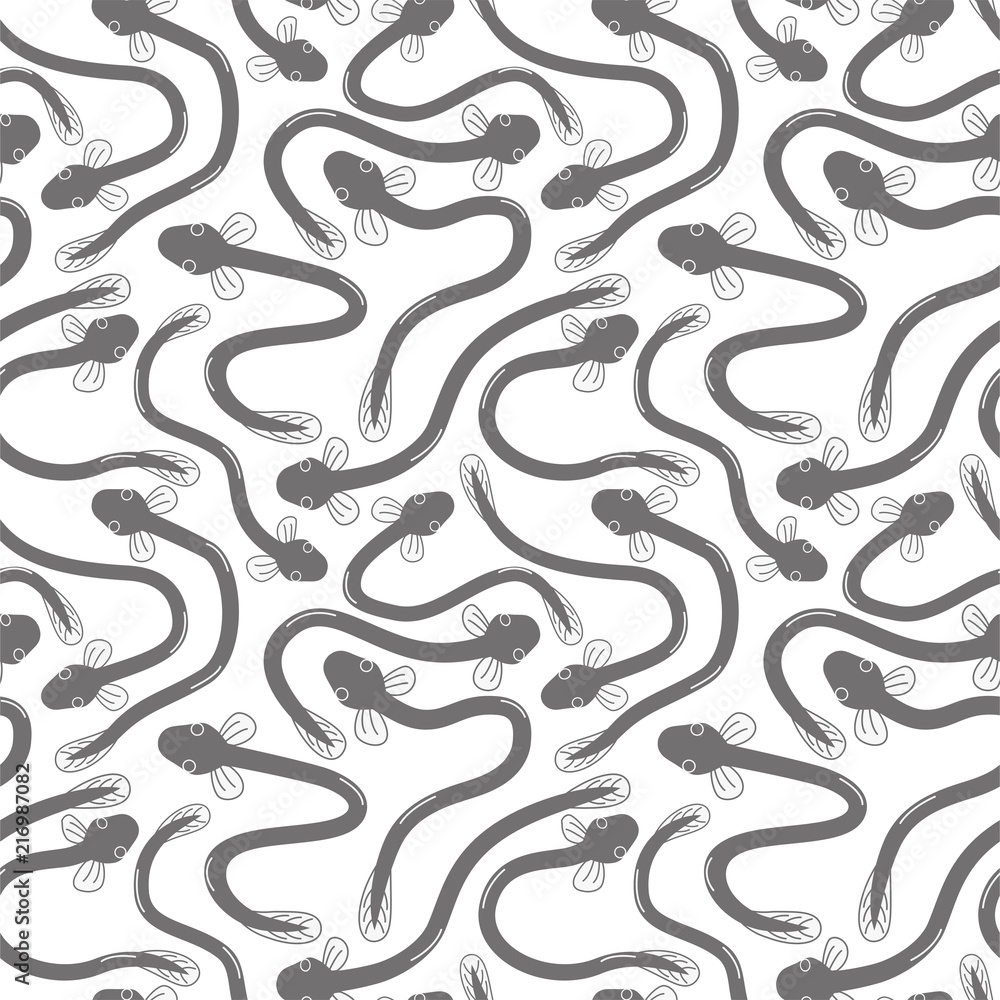 Ell background. Seamless pattern.Vector. うなぎのパターン
