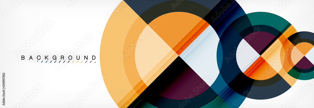 Vector circular geometric abstract background Vector circular geometric abstract background
