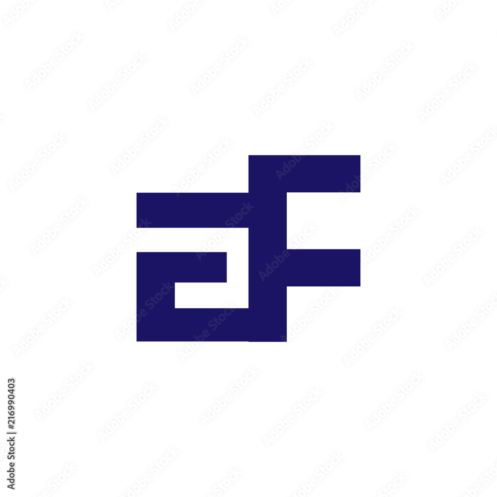 af Initial Letter lowercase Linked logo icon vector af Initial Letter lowercase Linked logo icon vector