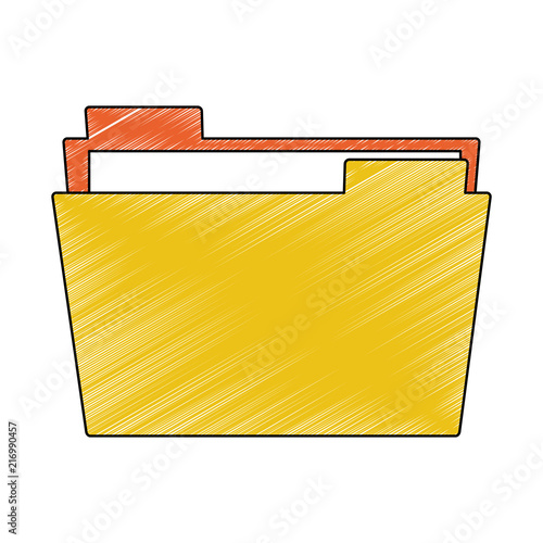 Folder document symbol vector illustration graphic design