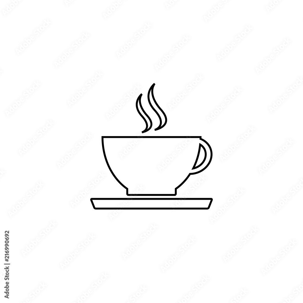 Line icon of hot coffee cup Line icon of hot coffee cup