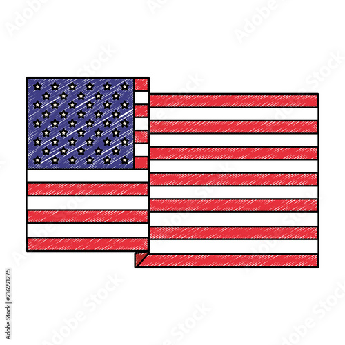 USA flag symbol vector illustration graphic design