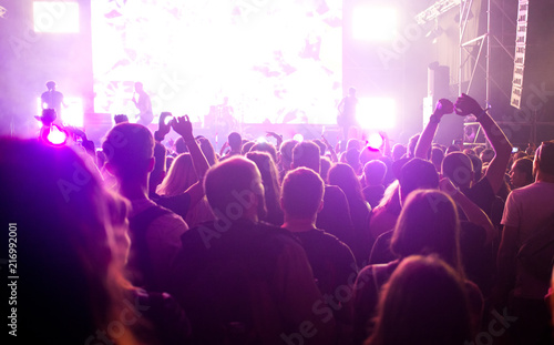 Wallpaper Mural cheering crowd with raised hands at concert - music festival Torontodigital.ca