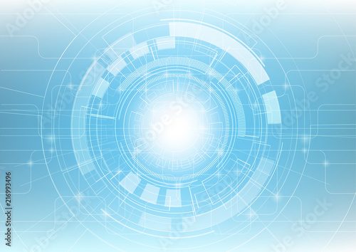 Abstract innovation technology and digital hi tech background, vector illustration