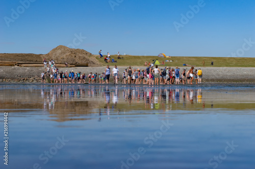 Erlebnis Wattwanderung im Wattenmeer der Nordsee, bei Dagebüll photo