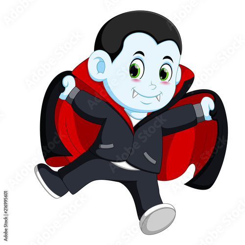 Funny cartoon little vampire