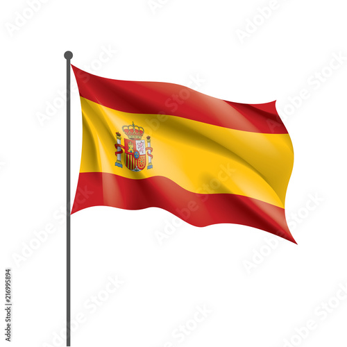 spain flag, vector illustration on a white background
