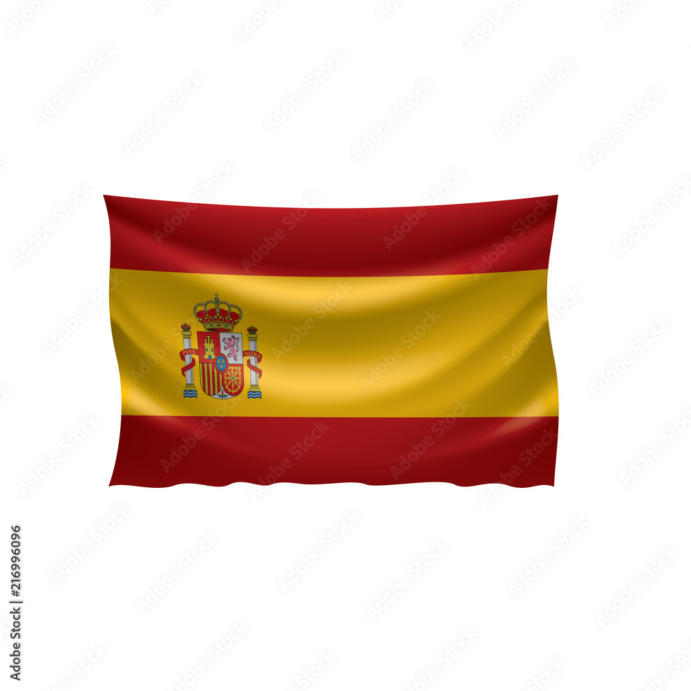 Fototapeta premium spain flag, vector illustration on a white background