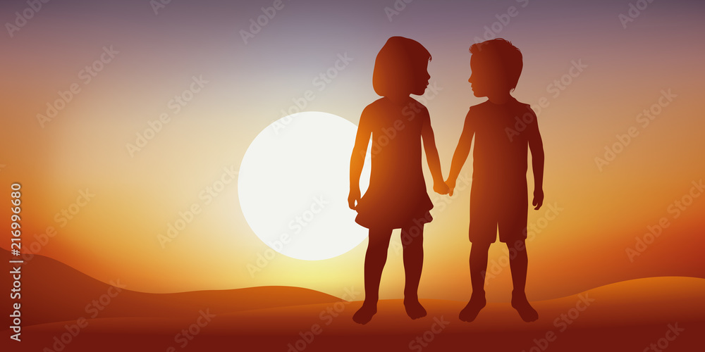 Enfants Amitie Ami Amoureux Donner La Main Fille Garcon Concept Deux Heureux Bonheur Stock Vector Adobe Stock Enfants Amitie Ami Amoureux Donner La Main Fille Garcon Concept Deux Heureux Bonheur Stock Vector Adobe Stock