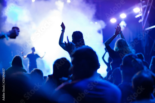 Wallpaper Mural cheering crowd with raised hands at concert - music festival Torontodigital.ca